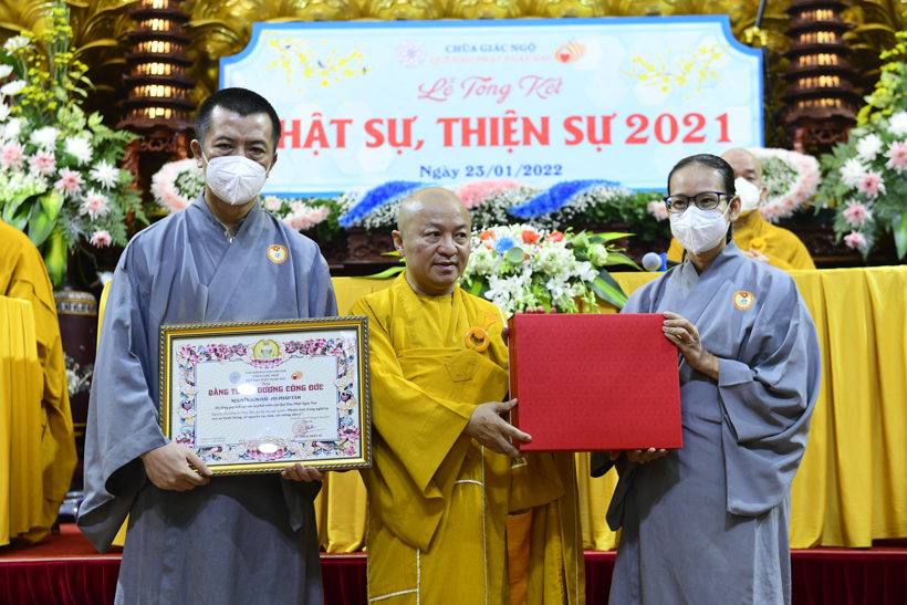 Lễ tổng kết Phật sự, thiện sự chùa Giác Ngộ - Quỹ Đạo Phật Ngày Nay năm 2021