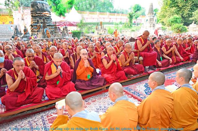 Hành hương chiêm bái Phật tích Ấn Độ và Nepal 2023 - Cúng dường Thiên Tăng và công việc từ thiện tại Bodh Gaya, Ấn Độ