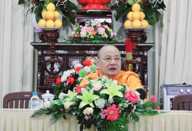 HCMC: Hòa thượng Thích Bửu Chánh thuyết giảng chủ đề: “4 điều nên ngừng ngay bây giờ” tại trường hạ Tịnh xá Ngọc Phương