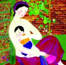 Ngồi uống trà cùng mẹ
