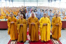 Phái đoàn Phật giáo tỉnh Đồng Tháp cúng dường 650 triệu đồng tại Trường hạ Học viện PGVN tại Tp. HCM