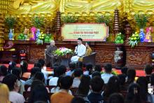 Phật tử Diệu Lâm về chùa Giác Ngộ giao lưu với gần 1.000 Phật tử trẻ