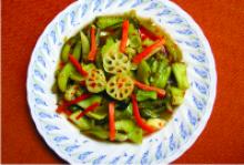 Dưa món, bánh xèo chay