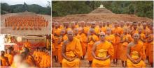 Thái Lan: Chùm ảnh Thanh thiếu niên xuất gia chúc Thọ đức Vua Bhumibol Adulyadej 87 tuổi