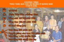 Quỹ Đạo Phật Ngày Nay: trao tặng quà cho người nghèo tại Quảng Nam(C80)