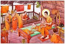    (Hình Gợi Ý: Đức Phật Săn Sóc Cho Một Nhà Sư Đang Bị Ốm Nặng)