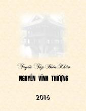 Tuyển tập biên khảo Nguyễn Vĩnh Thượng 2016