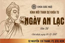 Thư mời tham dự khóa tu ngày An Lạc lần 34 (KT34)