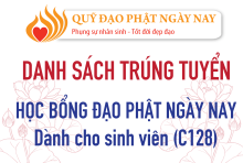 Thông báo danh sách nhận học bổng Đạo Phật Ngày Nay 2017 dành cho sinh viên các Trường Cao Đẳng, Đại Học Tại TP.HCM (C128)