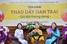 Lễ ra mắt bộ sách và tọa đàm: Tháo dây oan trái, Giữ đời thong dong tại chùa Giác Ngộ