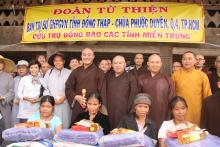 Phật giáo Đồng Tháp cứu trợ miền trung