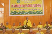 Đồng Tháp: Lễ bổ nhiệm trụ trì chùa Vạn Thành – huyện Lấp Vò