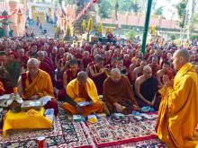 Ấn Độ: Trang nghiêm lễ cúng dường 1250 vị Tăng Ni tại Bồ Đề Đạo Tràng nhân tết Mậu Tuất