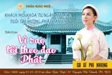 Phi Nhung vị khách mời đầu xuân Khóa tu Ngày An Lạc tại Chùa Giác Ngộ - 04/03/2018