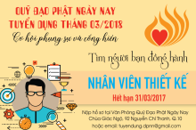 Quỹ Đạo Phật Ngày Nay_Tuyển dụng Tháng 3/2018_NHÂN VIÊN THIẾT KẾ