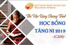 Thư Vận Động Chương Trình Cúng Dường “Học Bổng Tăng, Ni 2019” (C229)