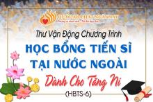 Thư Vận Động Cúng Dường Học Bổng Phó Tiến Sĩ/Tiến Sĩ  Đợt Tháng 02/2020 (HBTS-6)