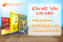 Thư Mời Thỉnh 3 Quyển Kinh Sách:  100 Điều Đạo Tại Gia,  Kinh Phật Về Đạo Đức Và Xã Hội,  Truyện Tranh Về Cuộc Đời Đức Phật