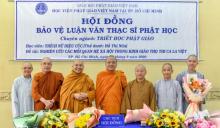 HVPGVN tại TP. HCM: Bảo vệ luận văn Thạc sĩ Phật học khóa 1 đợt 4