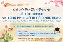 Thư Mời Hỗ Trợ Cho Lễ Tốt Nghiệp Và Tổng Khai Giảng Năm Học 2020 Tại Học Viện Phật Giáo Việt Nam Tp. HCM (Cơ Sở 2 - Lê Minh Xuân) (C255)