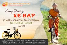 Cúng Dường Xe Đạp Cho Học Viện Phật Giáo Việt Nam Tại Tp. Hcm (Cơ Sở Lê Minh Xuân) (C261)  