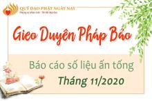 Gieo Duyên Pháp Bảo Báo Cáo Số Liệu Ấn Tống Trong Tháng 11/2020