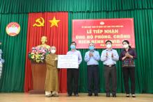 Chùa Giác Ngộ - Quỹ ĐPNN ủng hộ thiết bị y tế, thực phẩm cho tỉnh Đồng Nai với ước tính tổng trị giá 819 triệu đồng