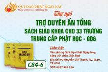 Thư Ngỏ  Trợ Duyên Ấn Tống Sách Giáo Khoa Cho 33  Trường Trung Cấp Phật Học - Gđ6 (C84-6)