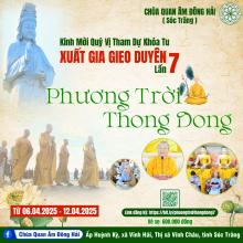 Khóa Tu Phương Trời Thong Dong 7: Hành Trình Quay Về Nội Tâm Tại Chùa Quan Âm Đông Hải