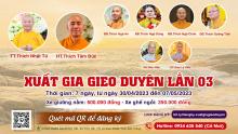 Khóa tu xuất gia gieo duyên lần thứ 3 tại chùa Quan Âm Đông Hải